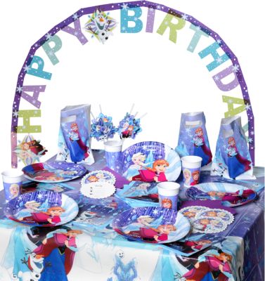 Partyset Disney Die Eisknigin Snowflakes, 56-tlg. lila