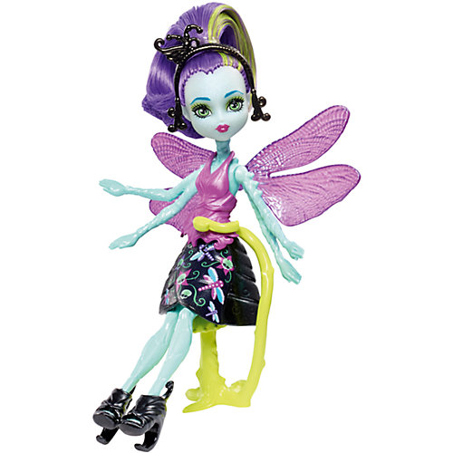 Мини-кукла Monster High «Цветочные Монстры» Стрекоза Вингрид с питомцем, 13 см от Mattel