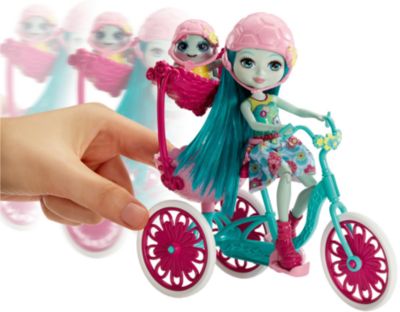 Enchantimals Puppe Taylee Turtle und Fahrrad, Enchantimals