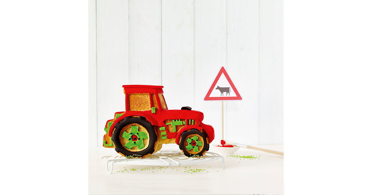 3D-Vollbackform Kalle der Traktor grün