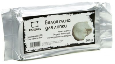 Глина для лепки Малевичъ, белая, 500 г