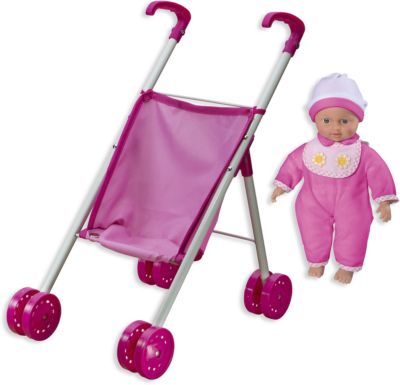 Кукла "Tiny Baby" с коляской, Loko Toys