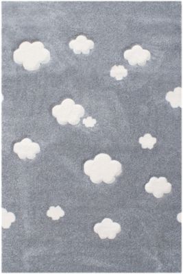 Kinderteppich, AUF WOLKE 7 silbergrau/creme Gr. 120 x 180
