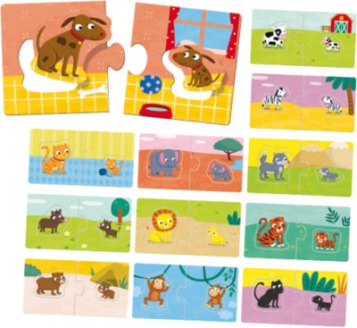 LUDATTICA Паззл-дуо «ЖИВОТНЫЕ И ДЕТЕНЫШИ»
