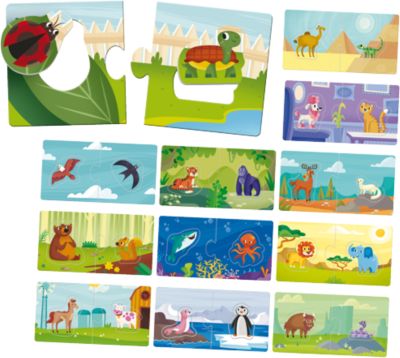 LUDATTICA Паззл-дуо «КТО ГДЕ ЖИВЕТ»