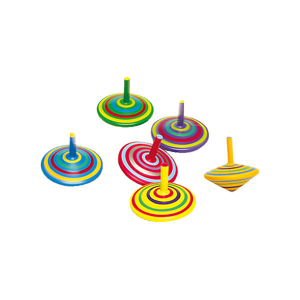 10X Holz Kreisel Kreisel Cartoon Multicolor Kid Pädagogisches Spielzeug Geschenk