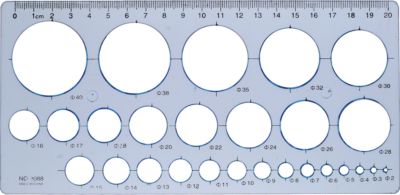 Centrum Линейка геометрическая 30 см. пластиковая, с окружностями
