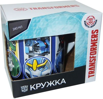 Кружка Transformers "Роботы под прикрытием" в подарочной упаковке, 240 мл,