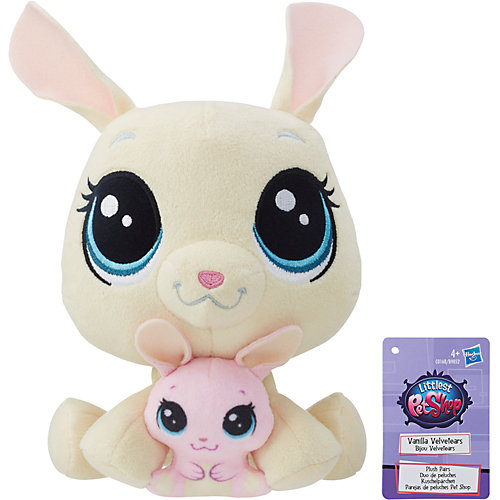 Мягкая игрушка Littlest Pet Shop "Плюшевые парочки" Vanilla Velvetears и Bijou Velvetears, 16 см от Hasbro