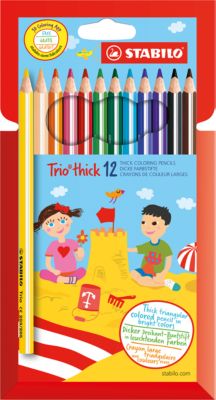 Карандаши цветные 12цв TRIO утолщенные