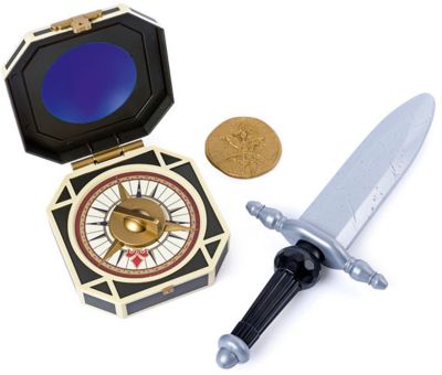 Набор Джека Воробья: пиратский кинжал, компас, монета, Spin Master, Пираты Карибского моря