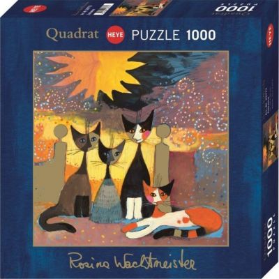 Пазлы "Ожидание у входа", 1000 деталей, квадратные с фольгой, Heye