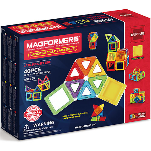 Магнитный конструктор 715002 Window Plus Set 40 set, MAGFORMERS от MAGFORMERS
