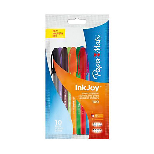 Набор шариковых ручек Paper mate "Inkjoy", 10 цветов от Paper mate