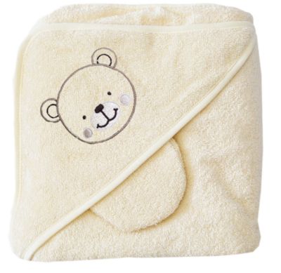 Махровое полотенце с уголком, 75х75 см., Baby Nice, шампань