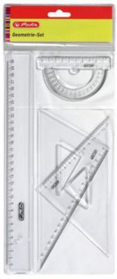 Herlitz Набор геометрический., 4 предмета, пластик