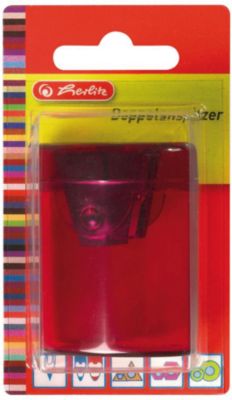 Herlitz Точилка-бочонок, 2 отверстия, пластиковый корпус, блистер