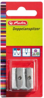 Herlitz Точилка металлические, 2 отверстия, блистер