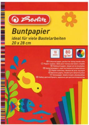 Herlitz Бумага поделочная, 20х28см, 10л, в блокноте
