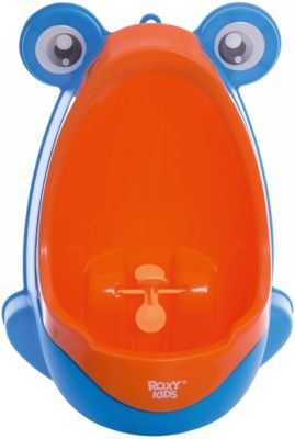 Детский писсуар на присосках Roxy-Kids Лягушка, оранжево-голубой