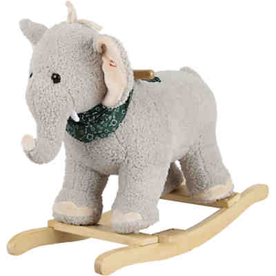 Sweety Toys Schaukeltier Elefant grau mit Halstuch mit Lullaby Musik