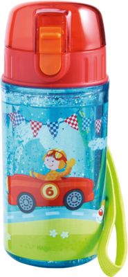 Glitzertrinkflasche Flotte Flitzer gr�n/rot
