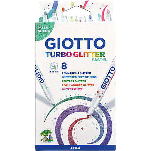 Фломастеры Giotto с блестящими чернилами, 8 цветов, пастельные от Giotto