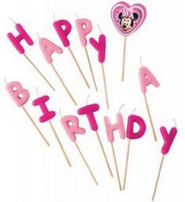 Kerzen Happy Birthday Minnie Caf�