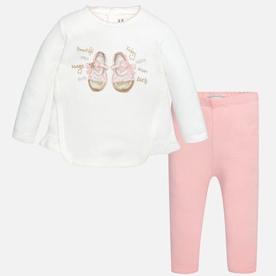 Комплект: футболка с длинным рукавом и леггинсы Mayoral для девочки