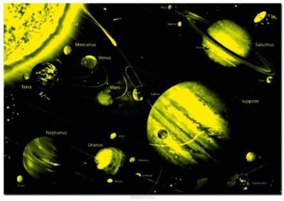 Пазл "Солнечная система" с неоновым свечением, 1000 деталей , Educa