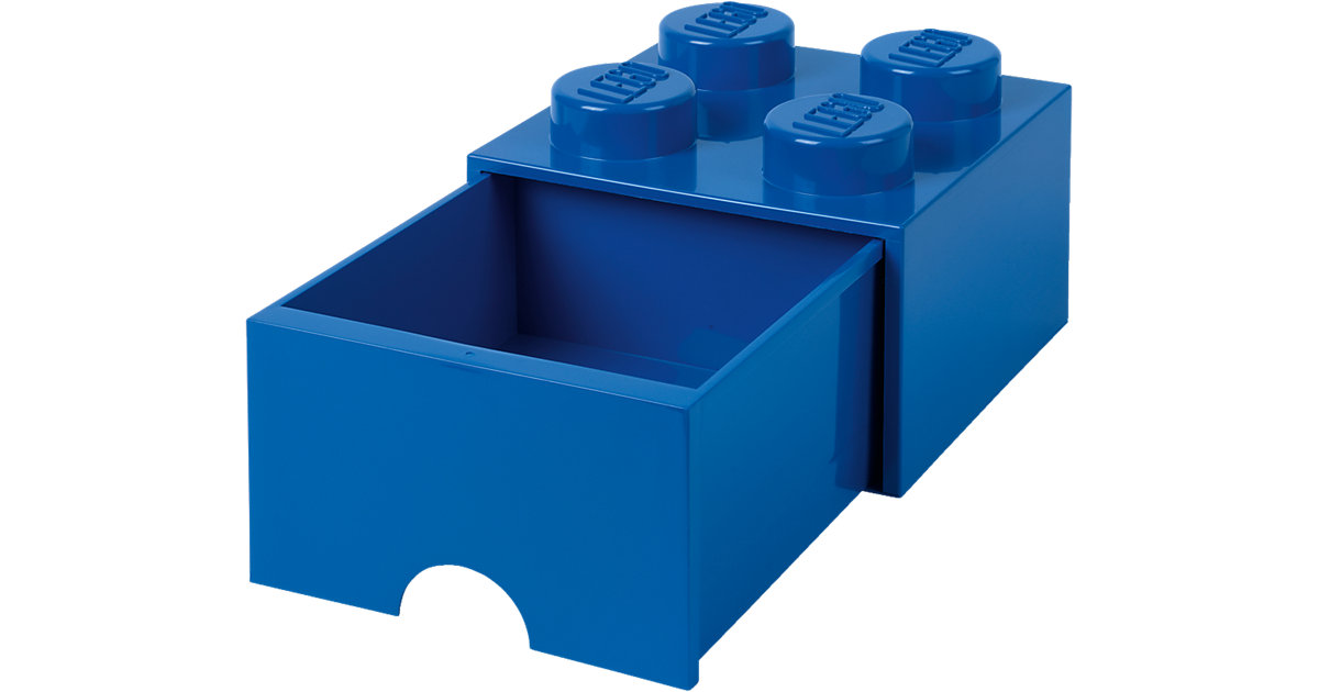 Spielzeug: Lego LEGO Aufbewahrungsbox 4er blau mit Schublade, 25 x 25 x 18 cm