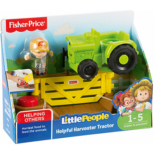 Транспортное средство Fisher-Price Little People Helpful Harvester Tractor от Mattel
