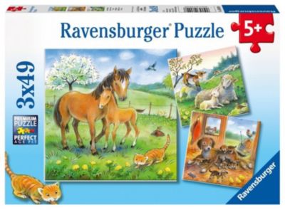 Image of 3er Set Puzzle, je 49 Teile, 21x21 cm, Kuschelzeit
