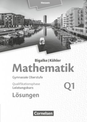 Buch - Mathematik, Sekundarstufe II, Ausgabe Hessen (Neubearbeitung 2016): Leistungskurs - 1. Halbjahr - Qualifikationsphase, L�sungen zum Sch�lerbuch