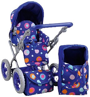 Puppenwagen Ruby blue splash