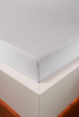 Jersey-Elasthan Spannbettlaken wei Gr. 90-120 x 200