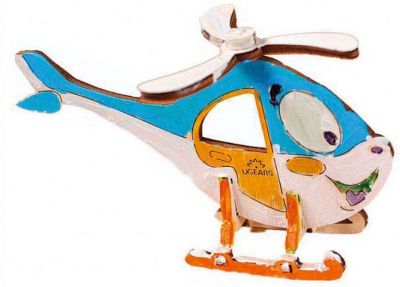 3D-пазл-раскраска "Вертолёт" UGEARS