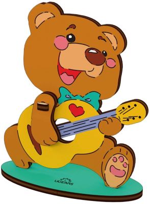 3D-пазл-раскраска "Медвежонок" UGEARS