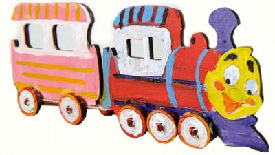 3D-пазл-раскраска "Локомотив" UGEARS