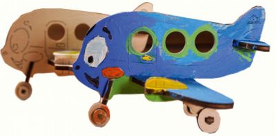 3D-пазл-раскраска "Аэроплан" UGEARS