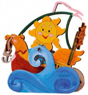 3D-пазл-раскраска "Парусник" UGEARS