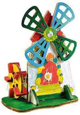 3D-пазл-раскраска "Мельница" UGEARS