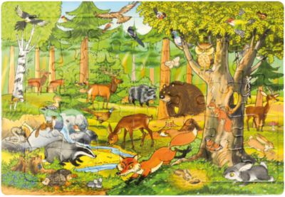 Rahmenpuzzle Wald, 35 Teile
