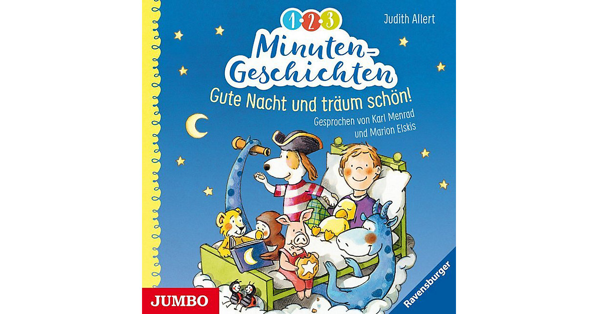 1-2-3 Minutengeschichten - Gute Nacht und träum schön!, 2 Audio-CD Hörbuch