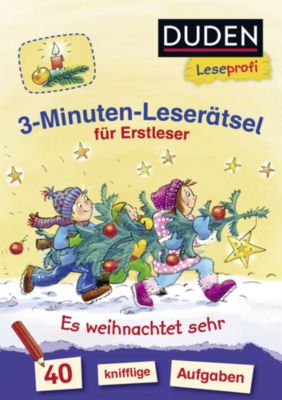 Buch - Duden Leseprofi: 3-Minuten-Lesertsel Erstleser - Es weihnachtet sehr Kinder