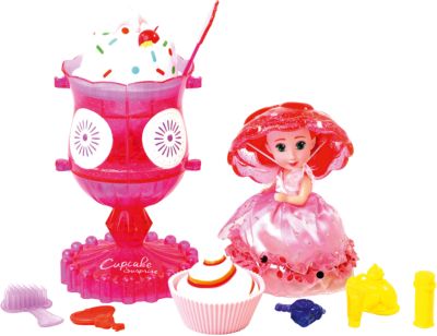 Игровой набор Cupcake Sunrise «Мороженое-туалетный столик с куклой-капкейк»
