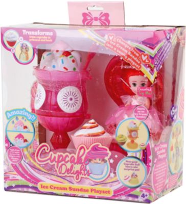 Игровой набор Cupcake Sunrise «Мороженое-туалетный столик с куклой-капкейк»