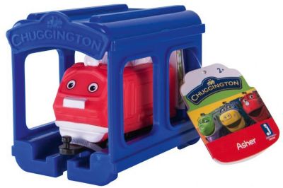 Паровозик Jazwares Chuggington, Ашер с гаражом