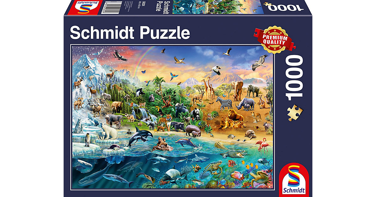 Puzzles: Schmidt Spiele Puzzle 1000 Teile Die Welt der Tiere