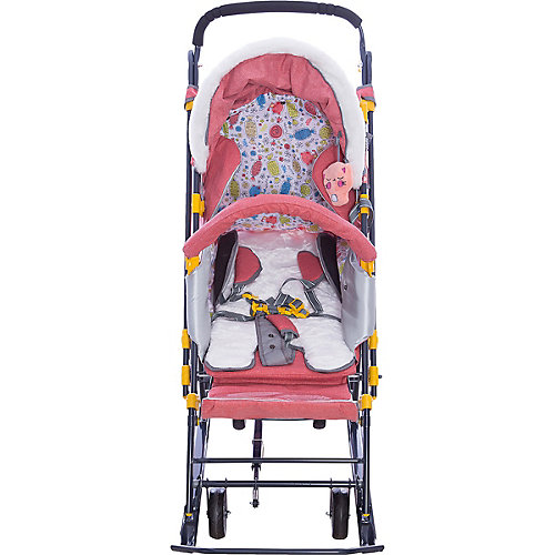 Санки-коляска Ника детям 7-3/2, в джинсовом стиле красный от Nika-Kids